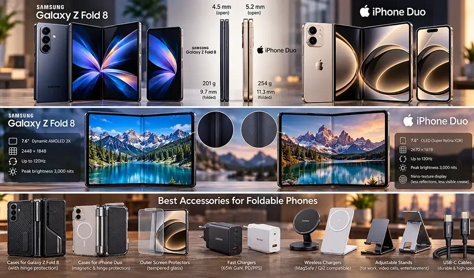 Galaxy Z Fold 8 vs iPhone Duo